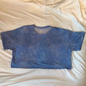 Hollister Blue Tye-Dye Crop Top